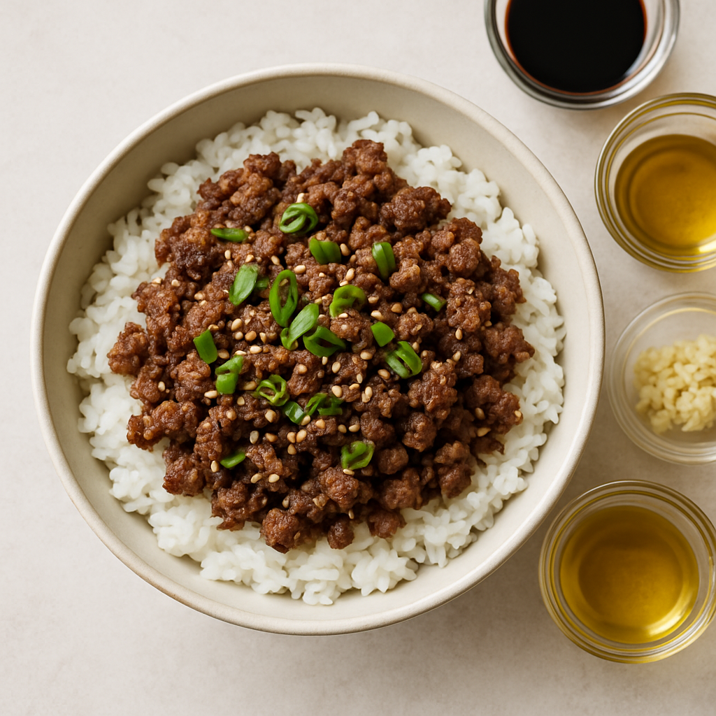 Tazón de Arroz con Carne Coreana