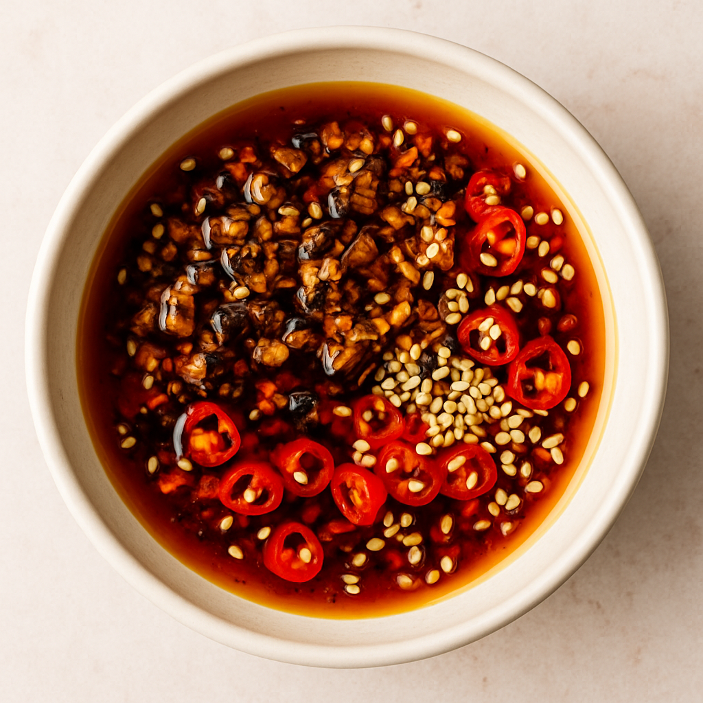 Aceite de Ajo Quemado, Sésamo y Chile para Ramen