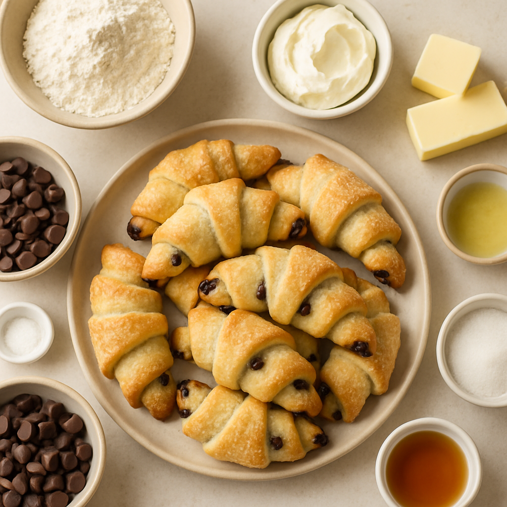 Cream Cheese Chocolate Croissant Cookies