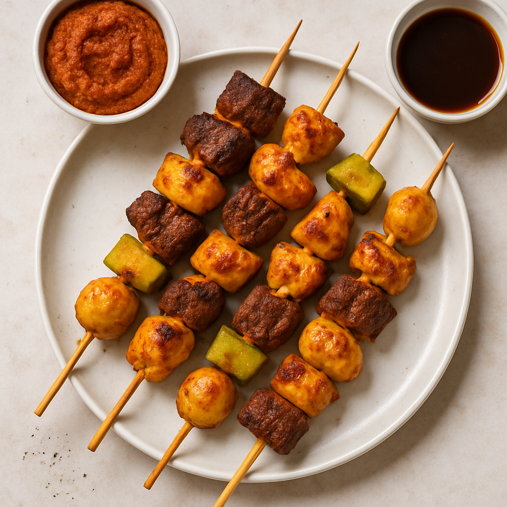 Pinchos a la Parrilla Estilo Callejero de África Occidental