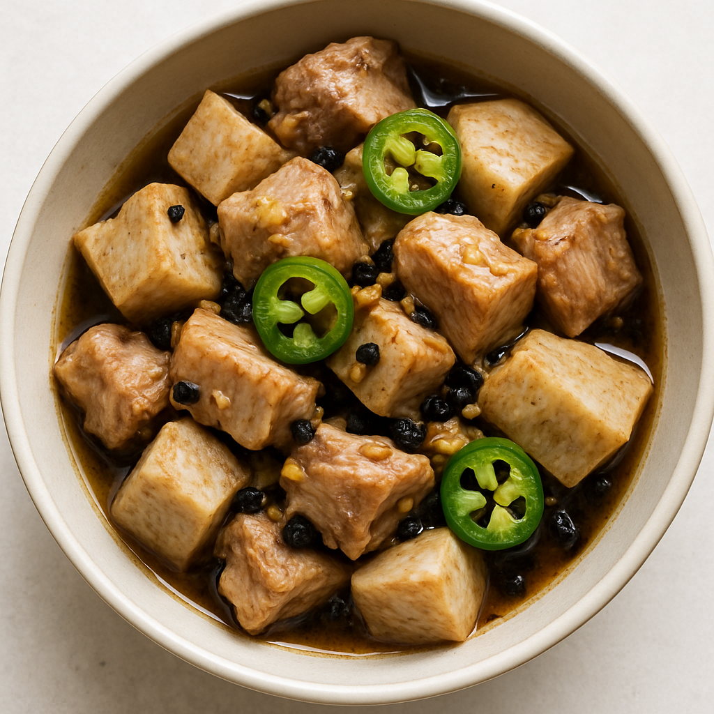 Steamed Taro and Pork in Black Bean Sauce