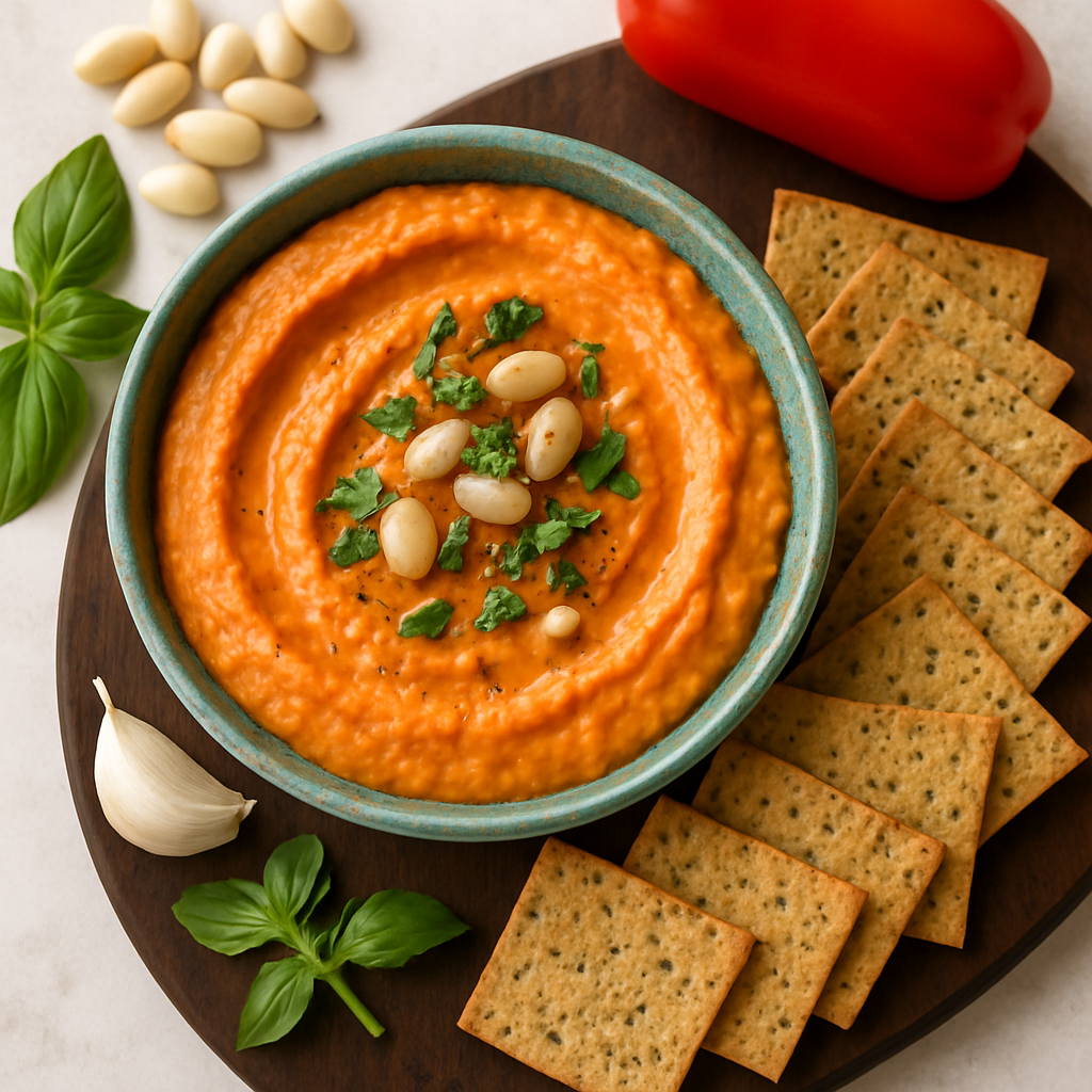 Roasted Red Pepper Cannellini Bean Dip