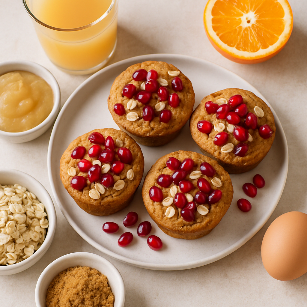Pomegranate Orange Muffins