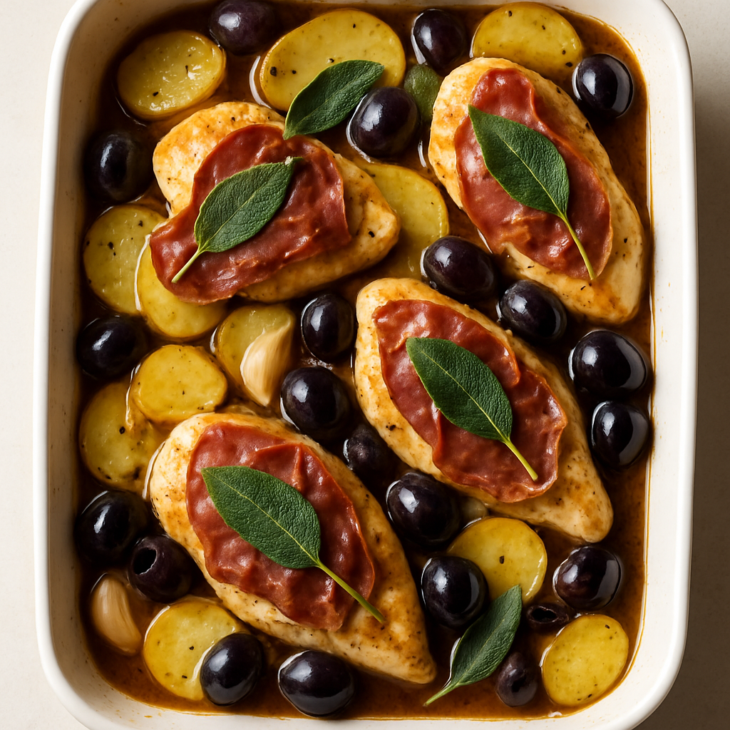Pollo a la Saltimbocca al Horno