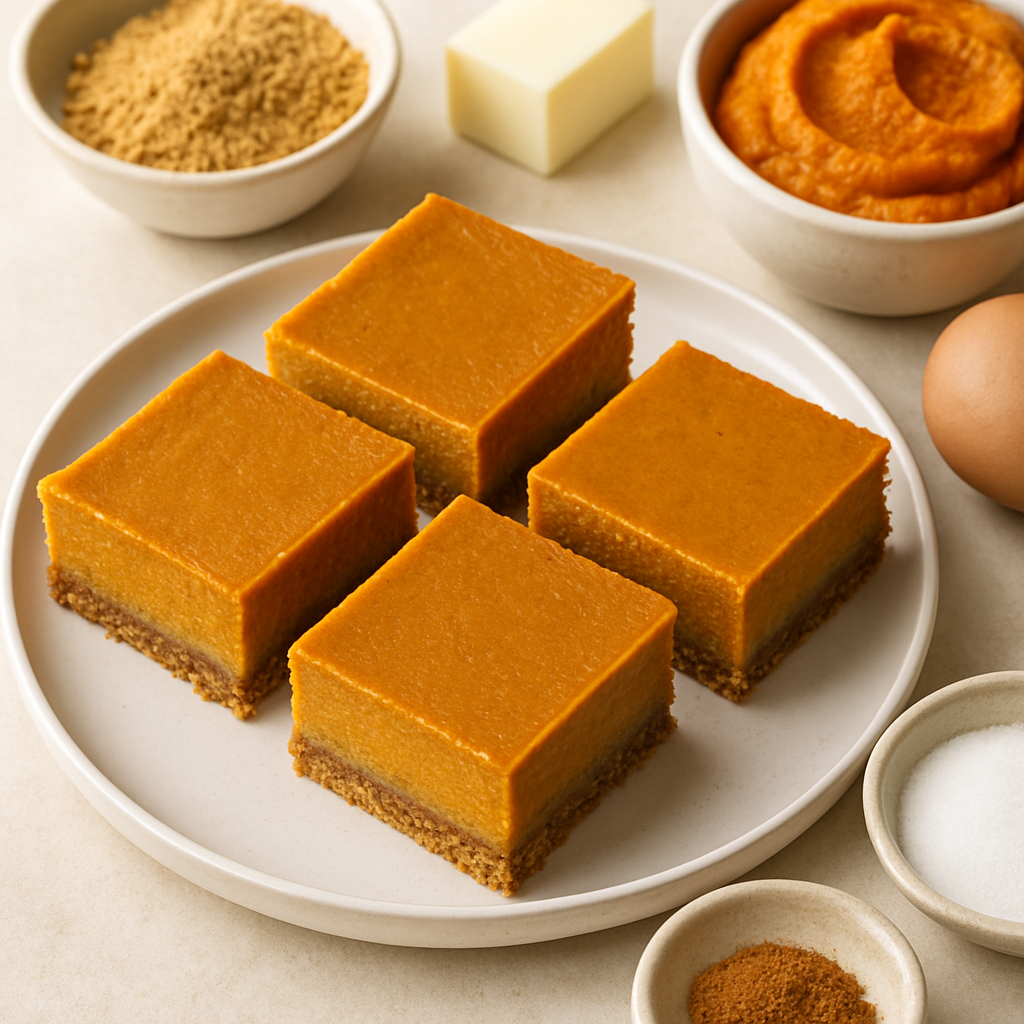 Barras de Pastel de Calabaza