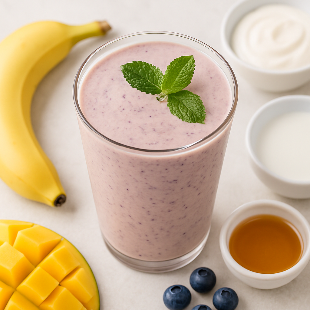 Batido de Mango y Arándanos