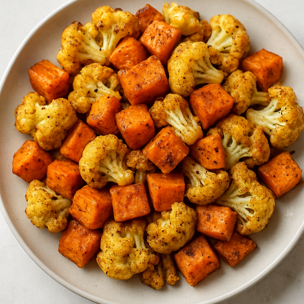 Batata Dulce y Coliflor Asadas