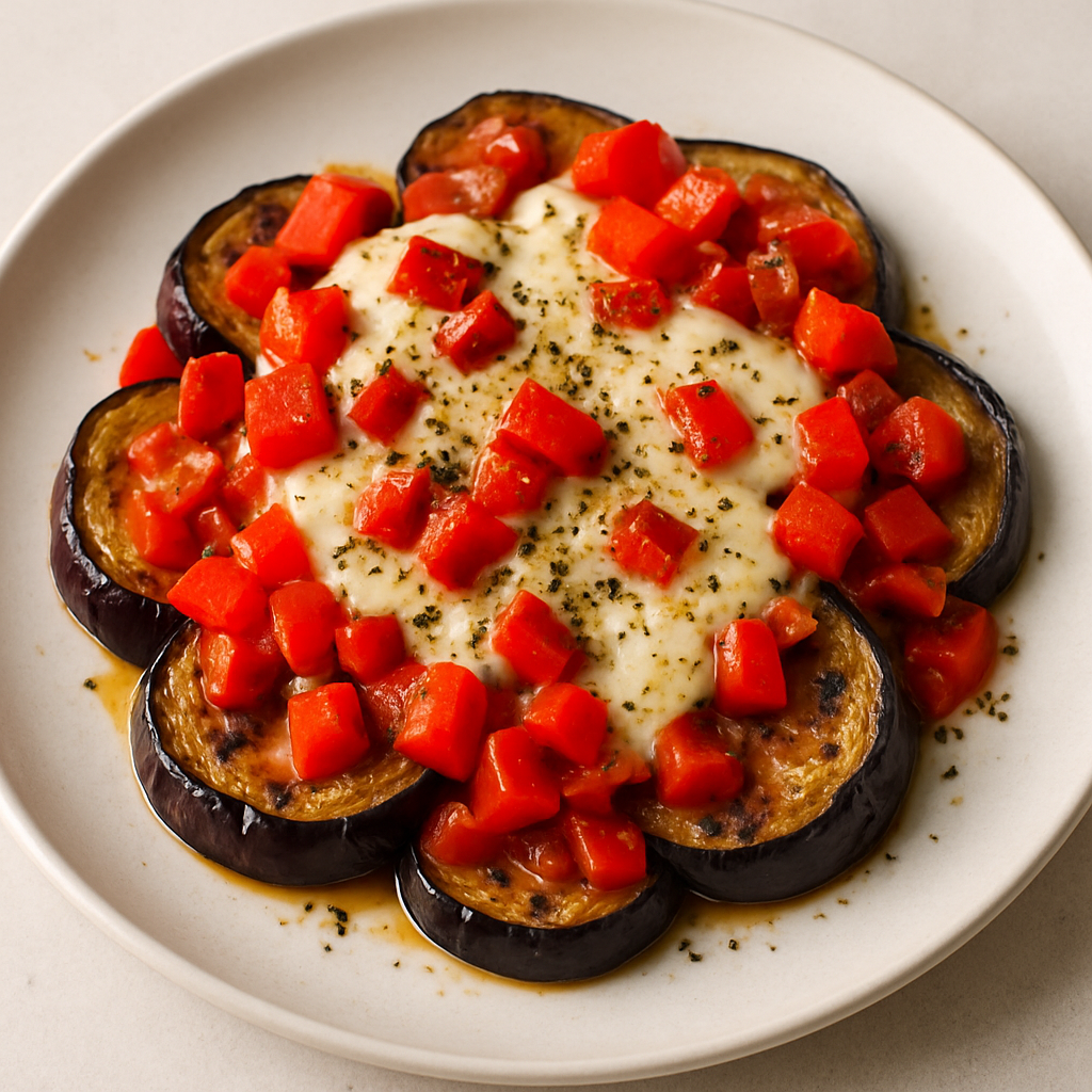 Berenjena Rellena de Mozzarella al Estilo Criollo