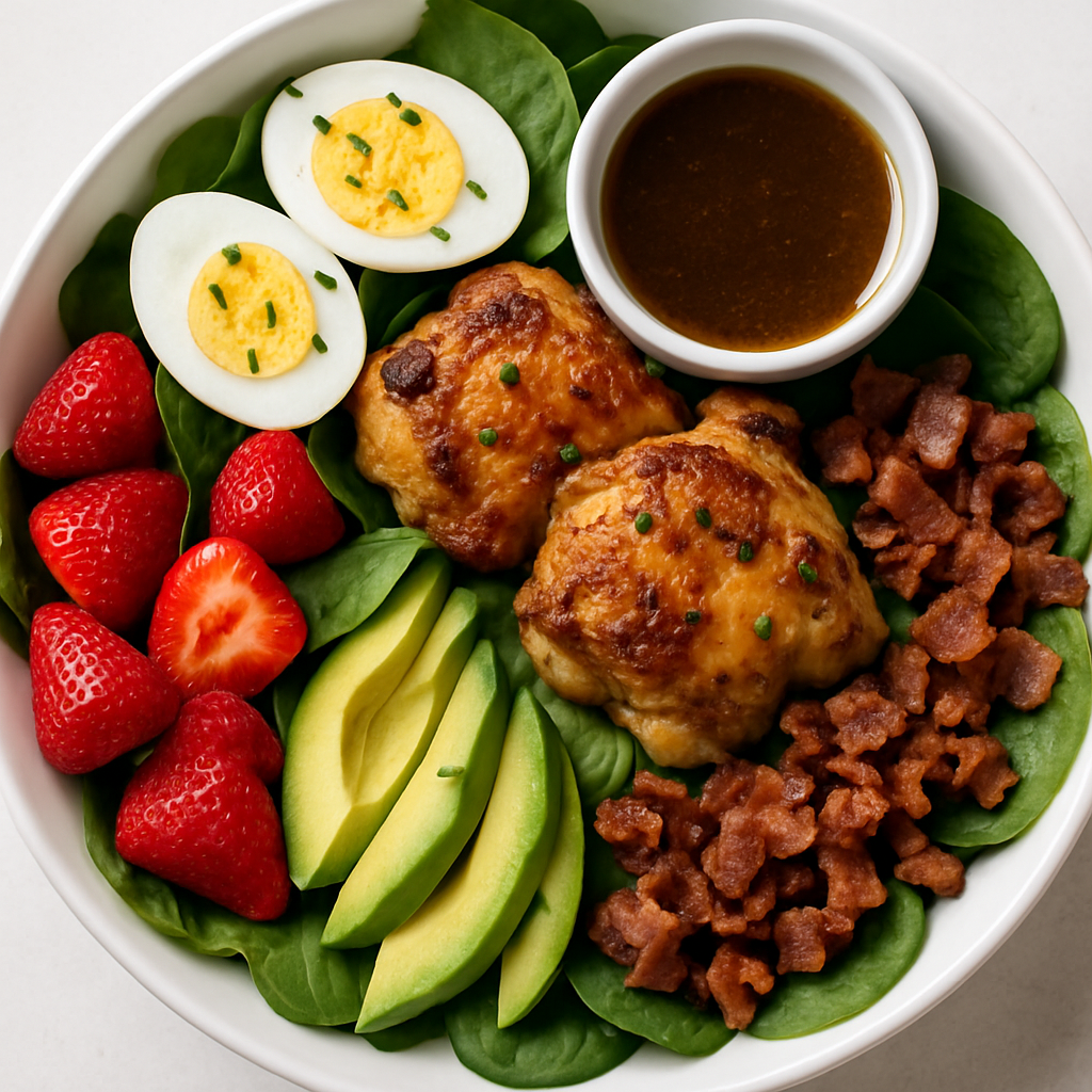 Strawberry Spinach Salad with Chicken