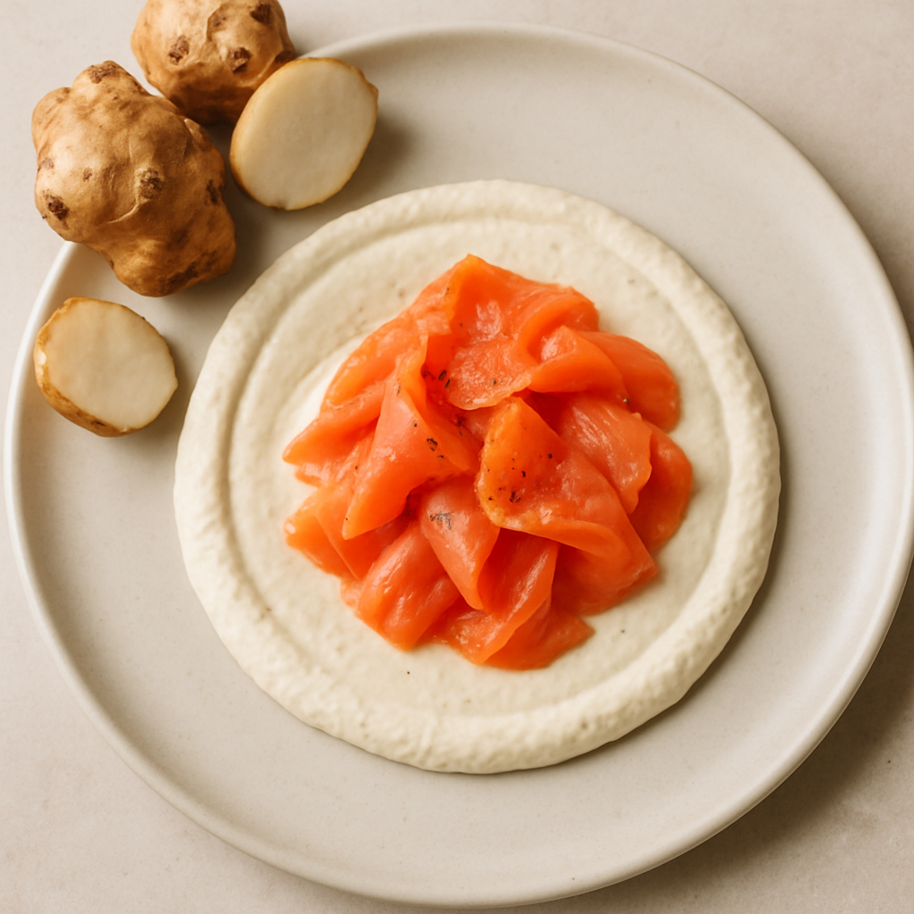 Smoked Salmon with Sunchoke Paté