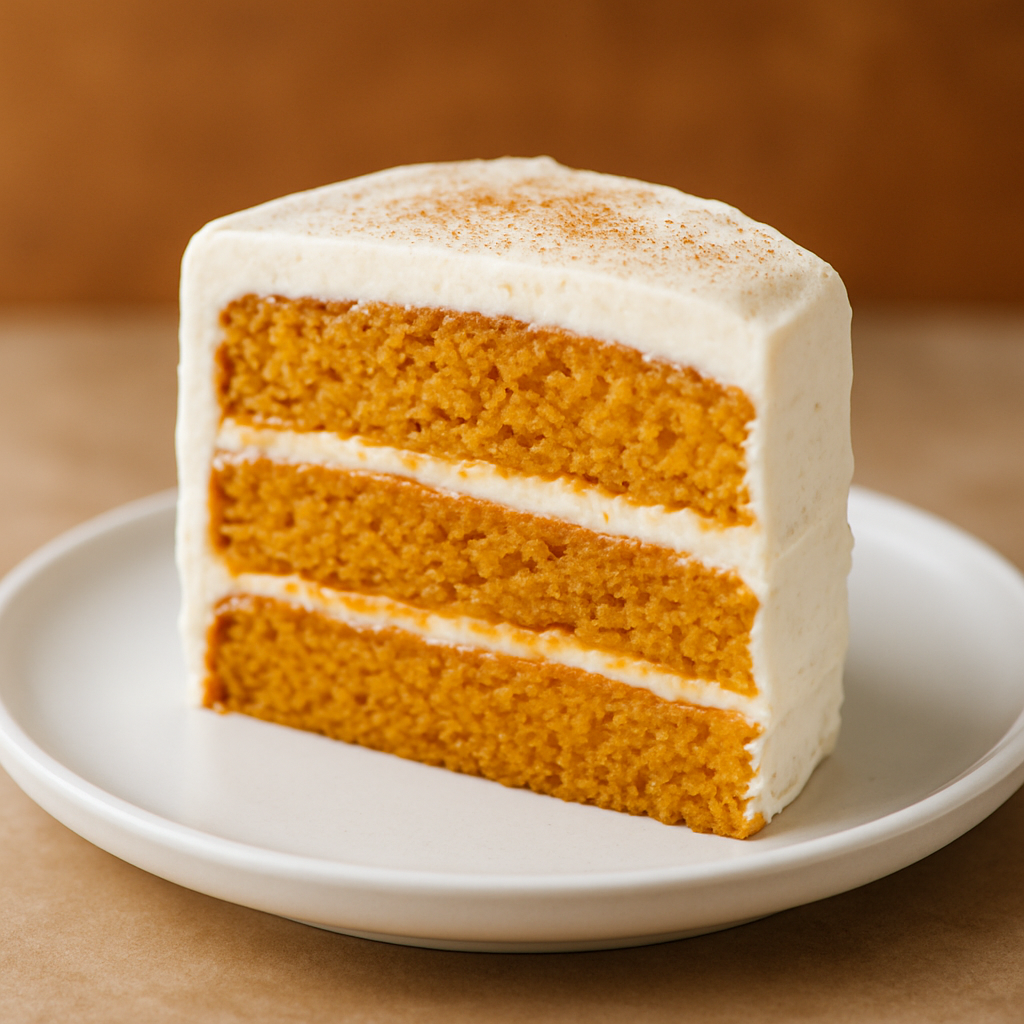 Pumpkin Layer Cake with Orange Ginger Filling and Cinnamon Cream Cheese Frosting