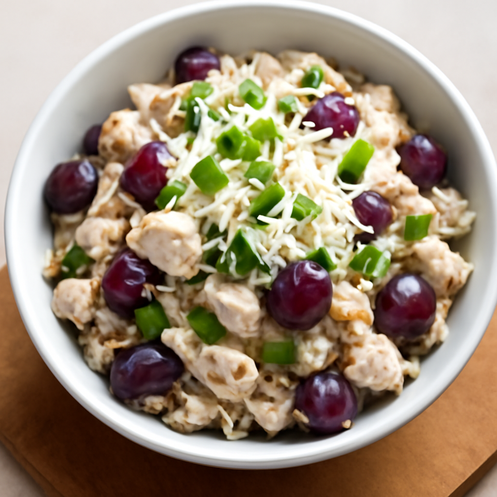 Honey Chicken Salad with Grapes and Feta