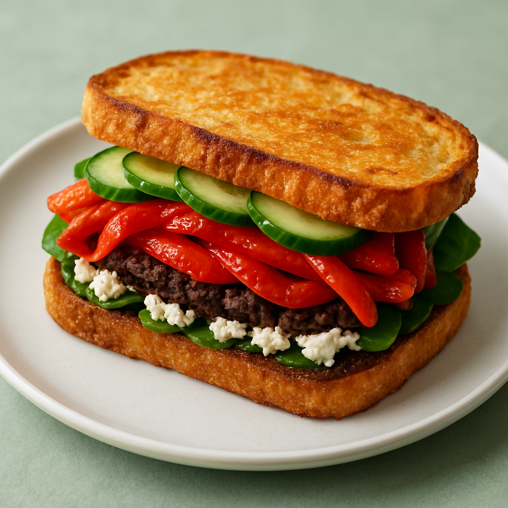 Panini de Pimiento Rojo y Queso de Cabra