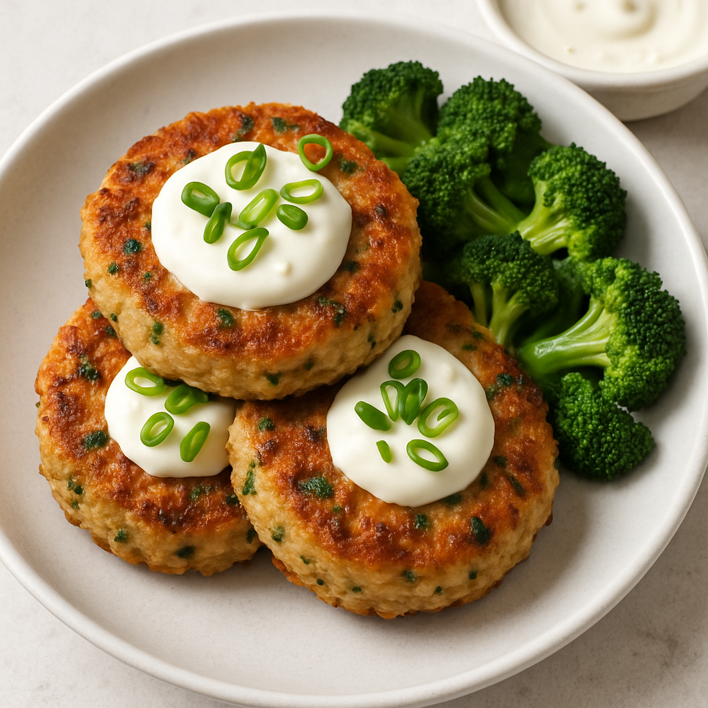 Asian Style Tuna Cakes with Creamy Ginger Sauce