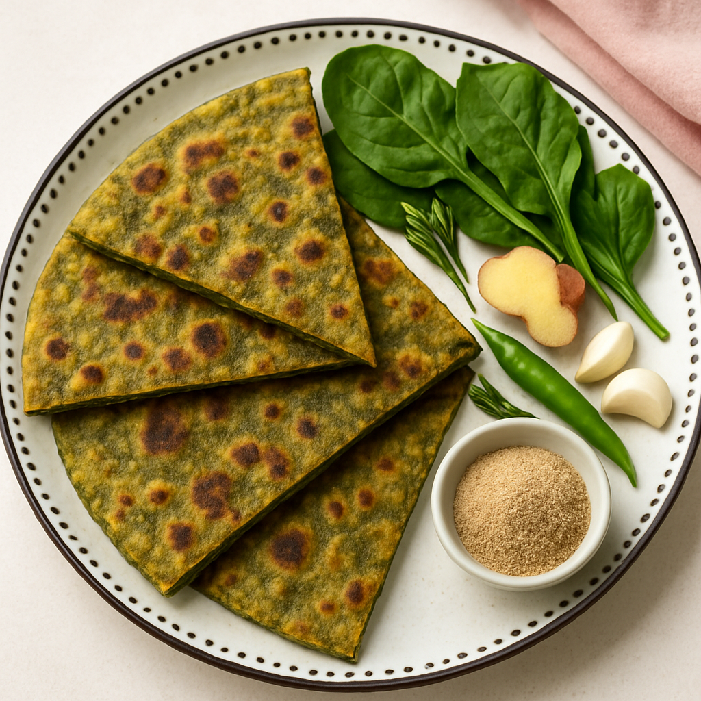 Palak Paneer Paratha