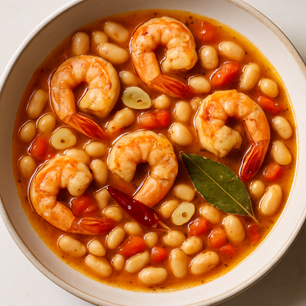 Garlic Shrimp and White Beans