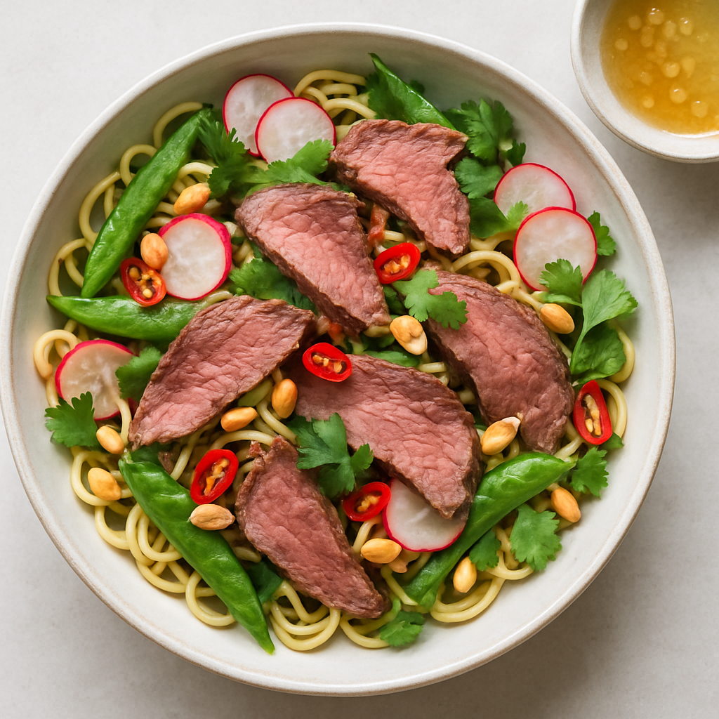 Beef Noodle Salad with Stem Ginger Dressing