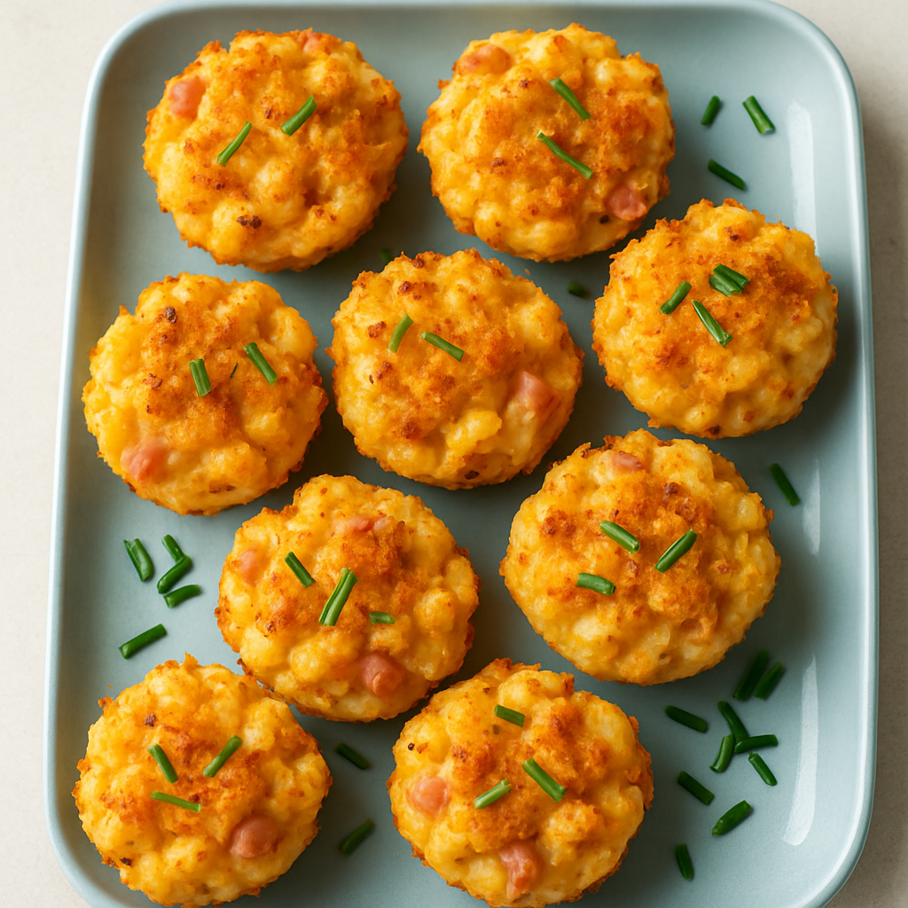 Ham and Cheese Mac and Cheese Bites