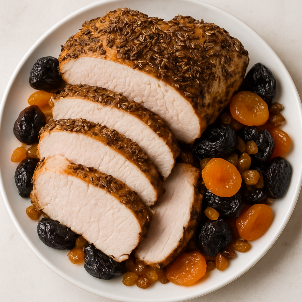 Cumin Roast Pork with Dried Fruit