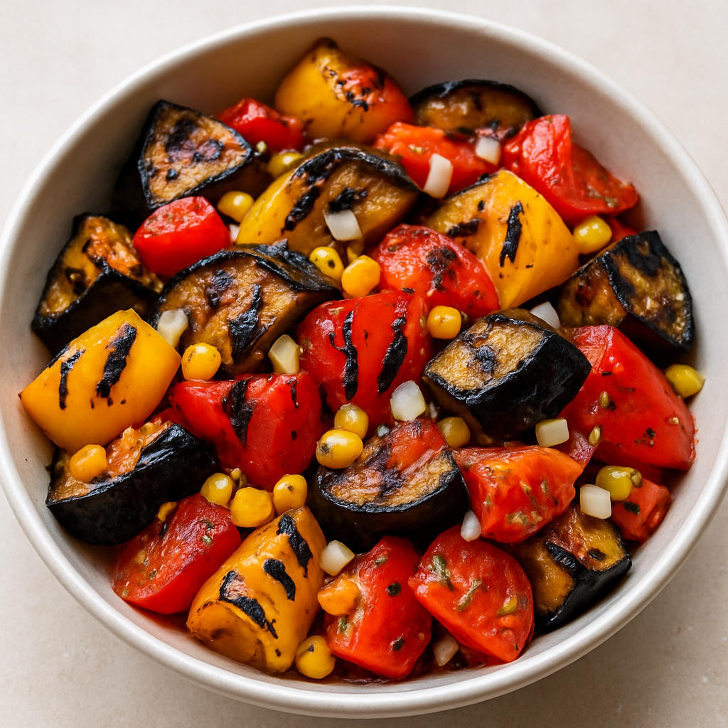 Grilled Ratatouille with Eggplant, Peppers and Tomatoes