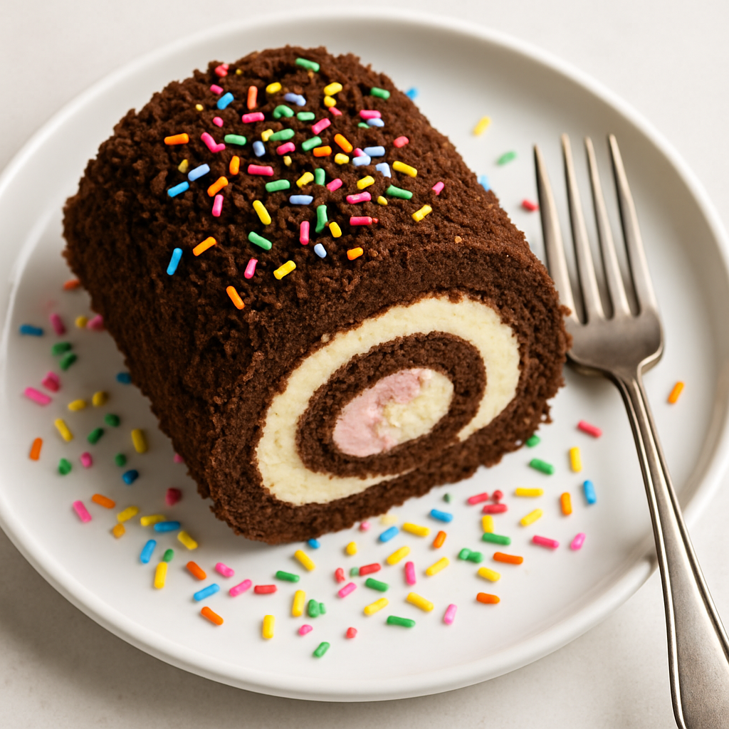 Neapolitan Ice Cream Cake Roll