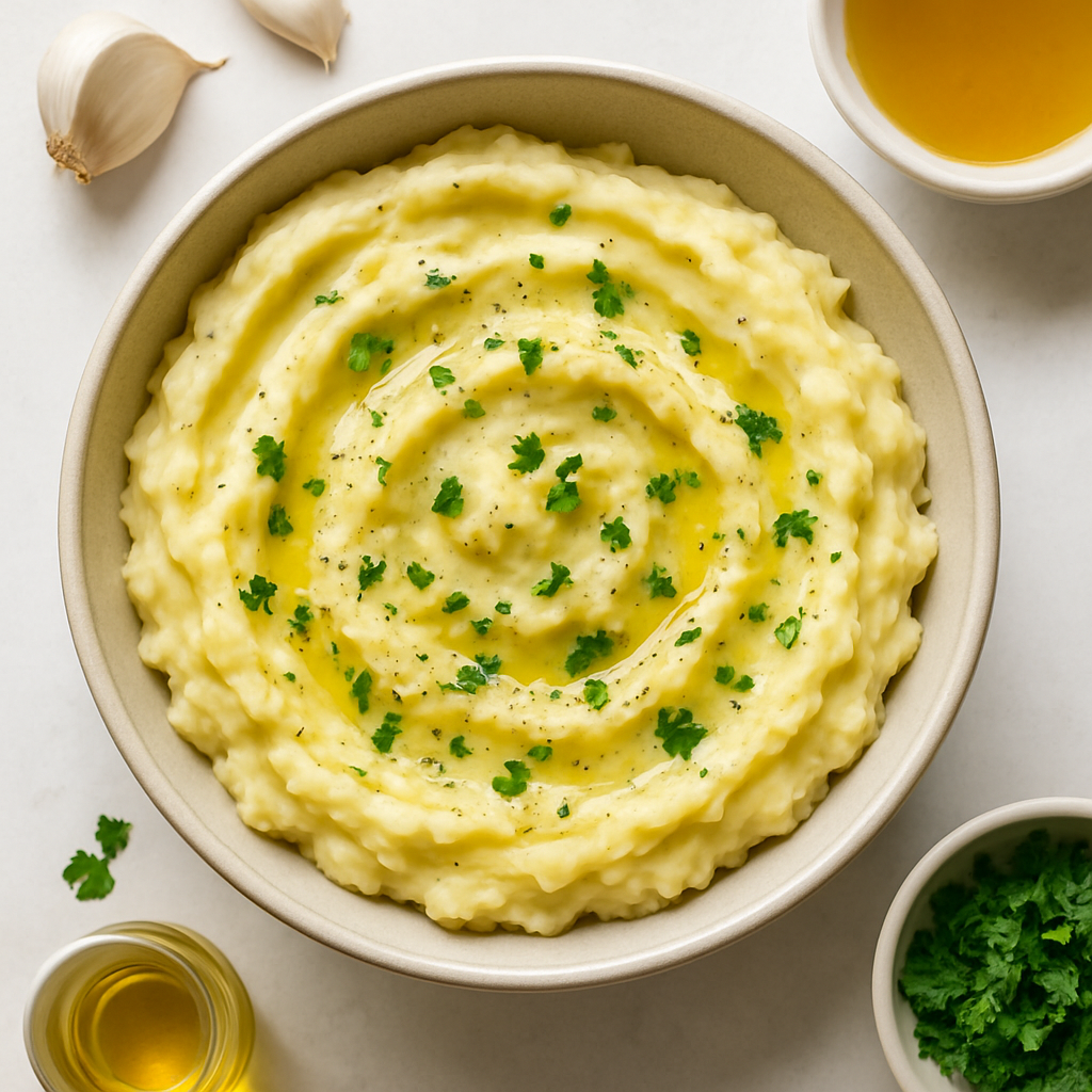 Puré de Papas con Ajo (Sin Lácteos)