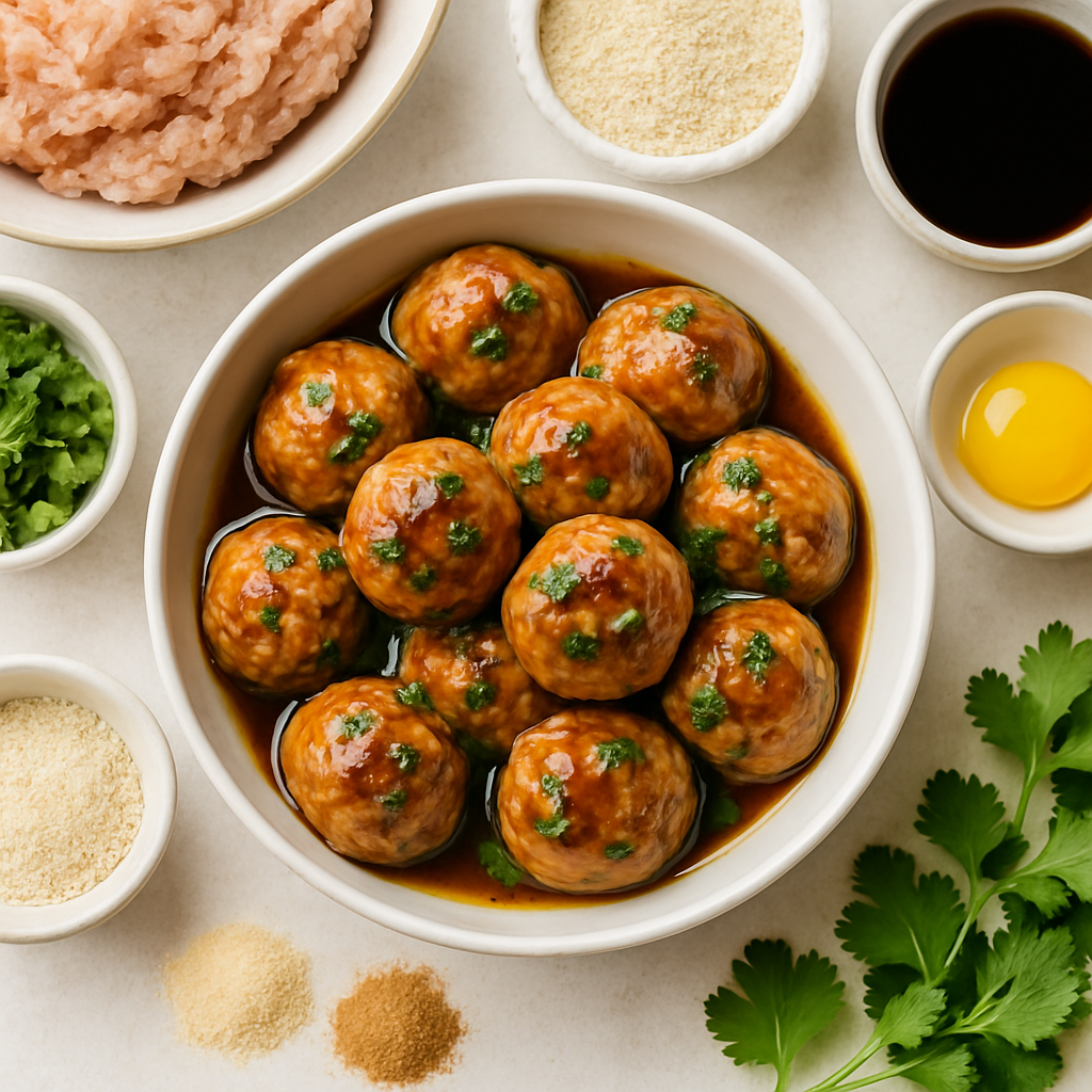 Albóndigas de Pollo Asiático