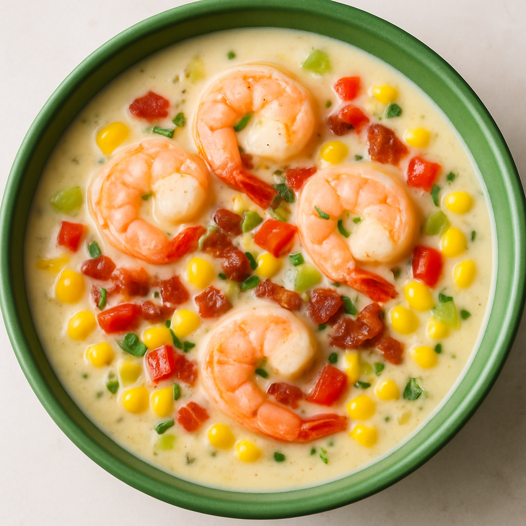 Sopa de Camarones y Maíz