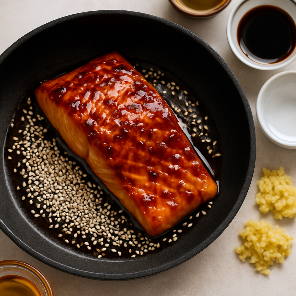 Simple Hoisin Glazed Salmon