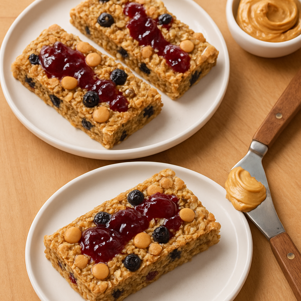 Peanut Butter and Jelly Granola Bars