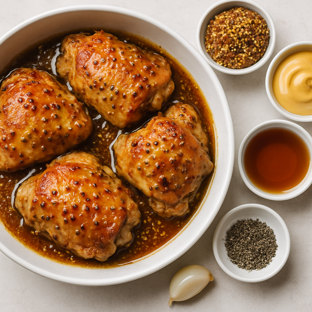 Muslos de Pollo con Mostaza y Arce