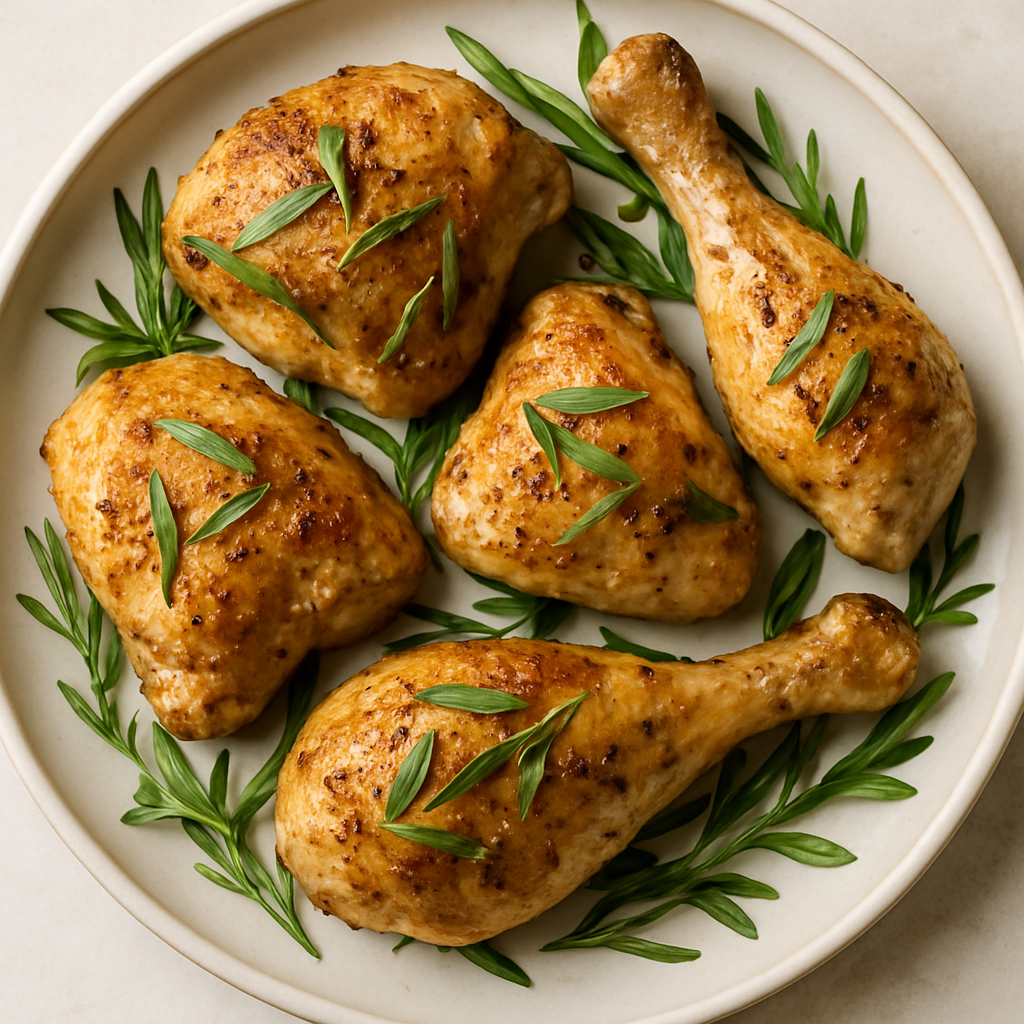 Roasted Chicken Thighs and Legs with Tarragon