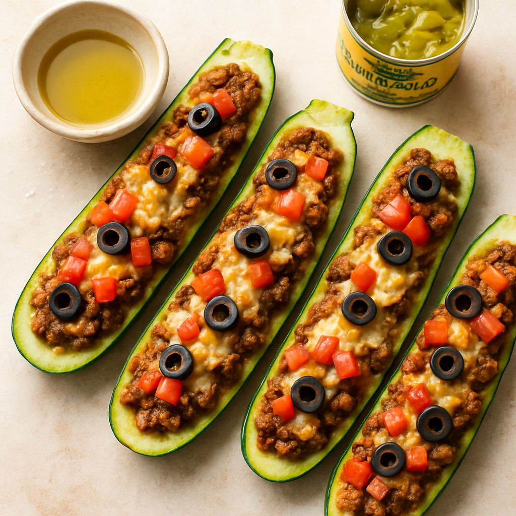 Picadillo Zucchini Boats