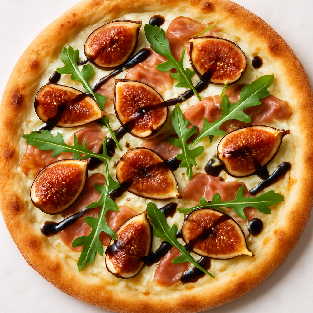 Pizza de Higos y Jamón Serrano con Glaseado Balsámico