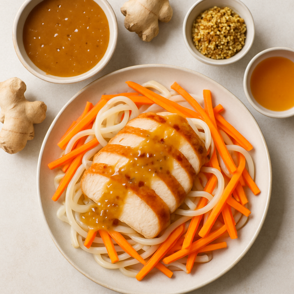 Pollo con Salsa de Jengibre