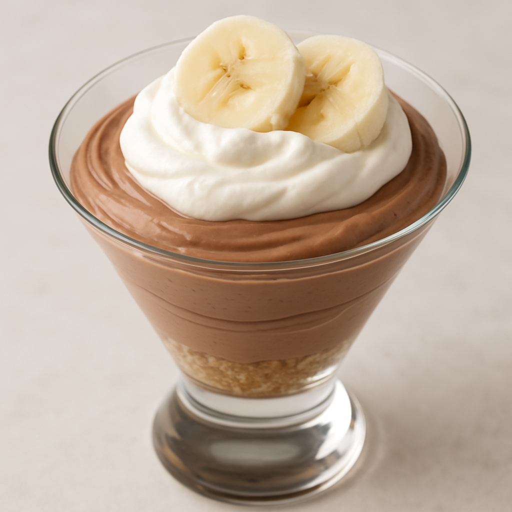 Mini Tartas de Plátano y Nutella en Vaso
