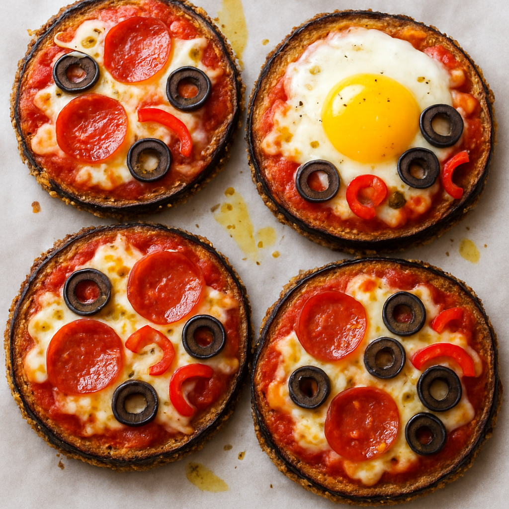 Pizza de Berenjena Horneada con Queso