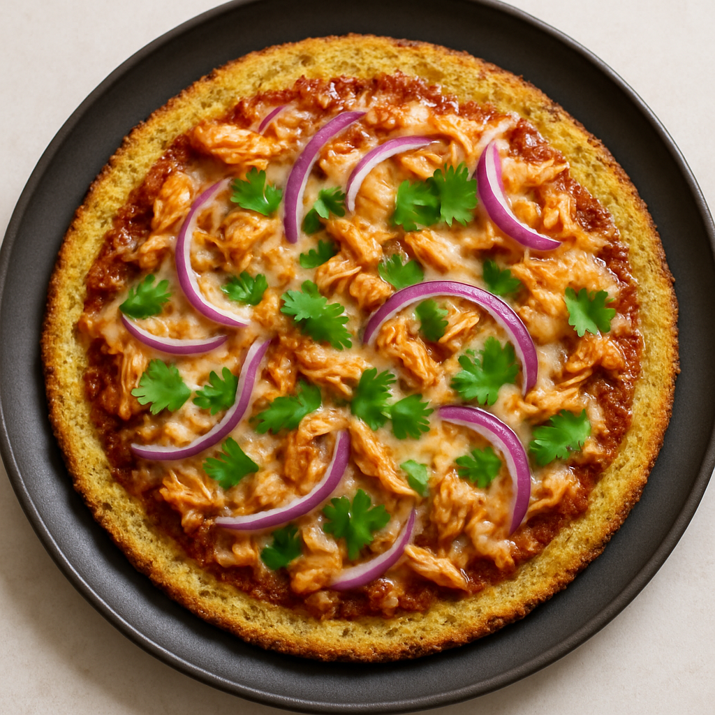 Pizza Ligera de Pollo BBQ