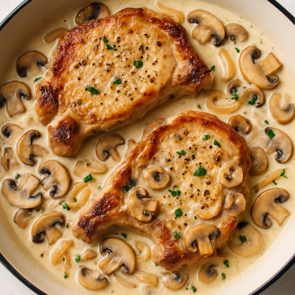 Pork Chop With White Wine Sauce