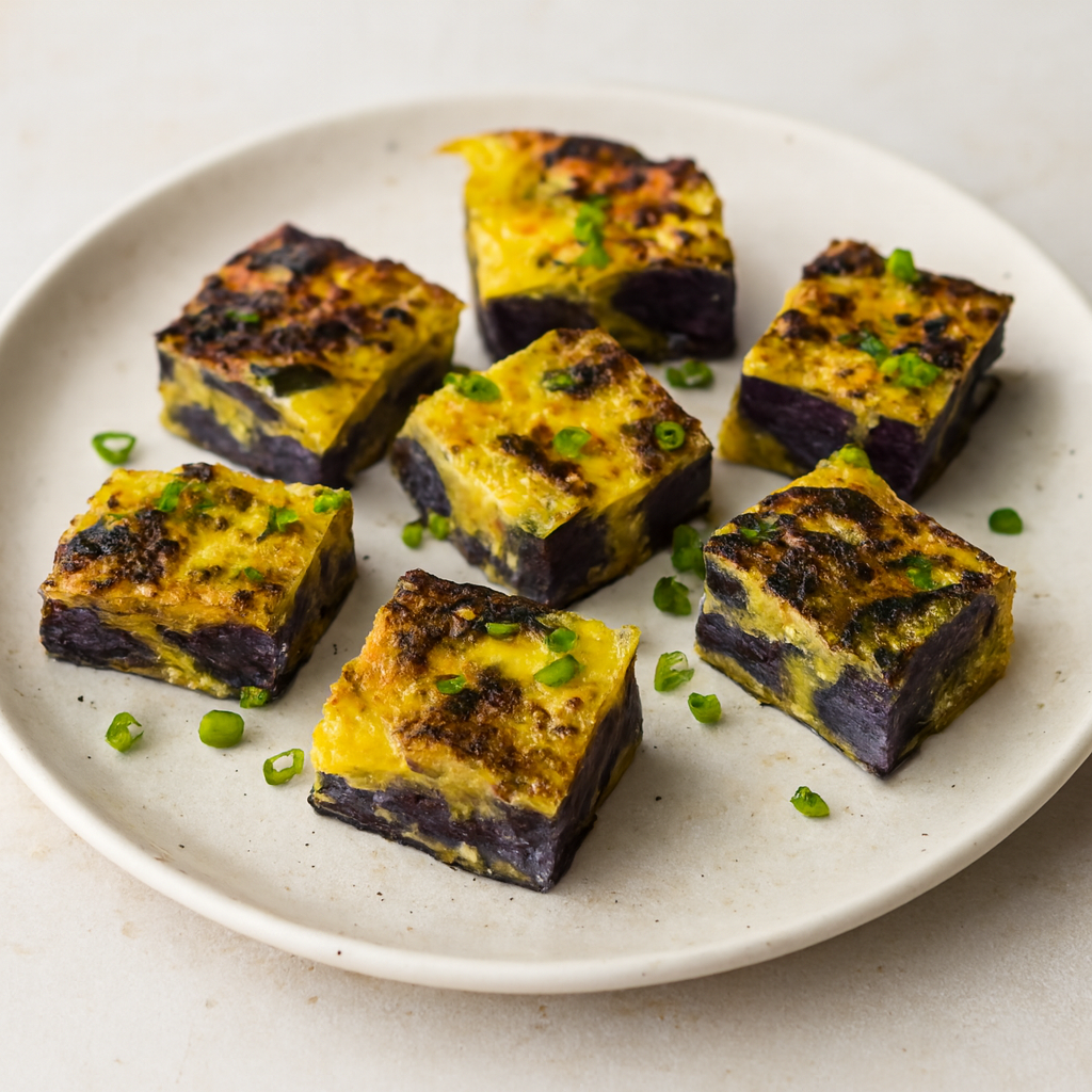 Tortilla Española con Patatas Moradas