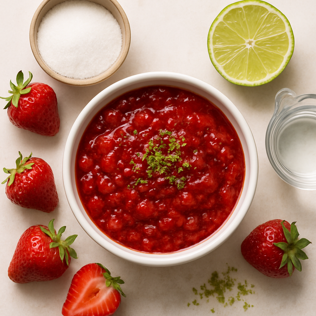 Easy Strawberry and Lime Freezer Jam
