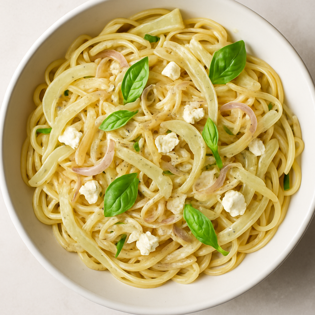Linguine de Hinojo y Queso Feta