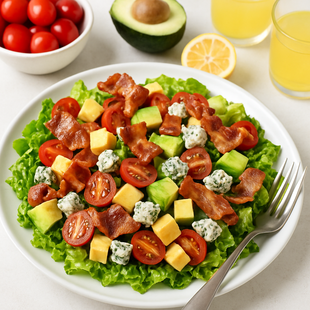 BLT Salad with Avocado and Blue Cheese