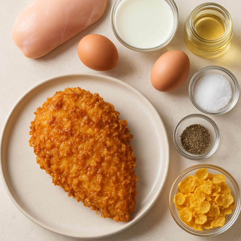 Pollo Frito con Copos de Maíz