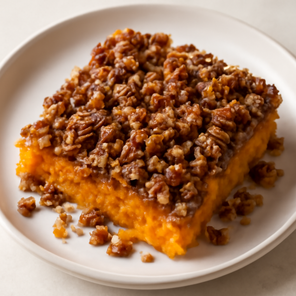 Cazuela de Batata Dulce con Cobertura de Nueces