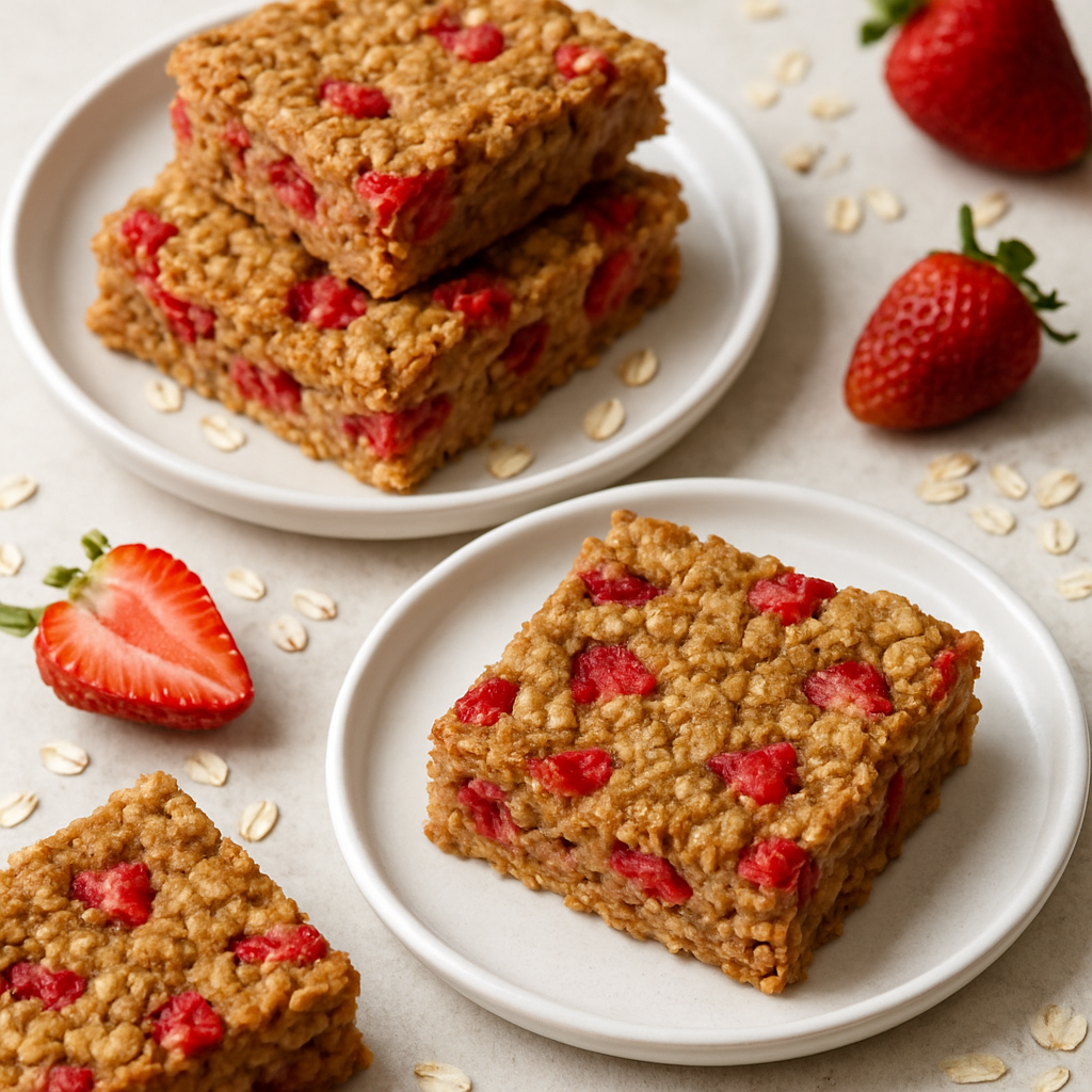 Barras de Avena y Quinua con Fresa