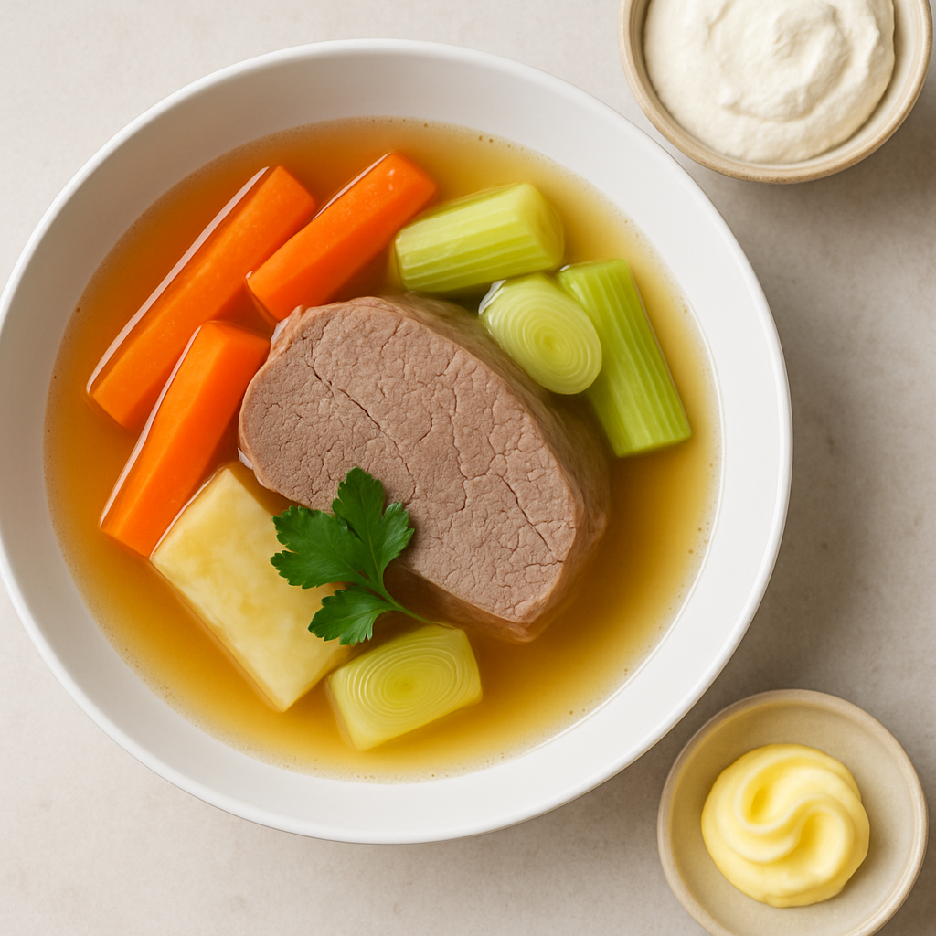 Tafel Spitz: Carne de Res Hervida Clásica con Crema de Rábano Picante