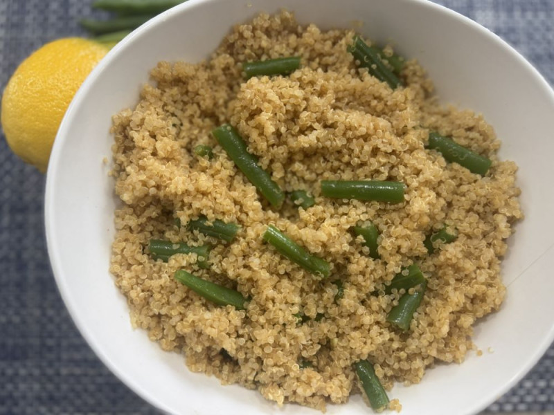 Gingery Quinoa with Green Beans