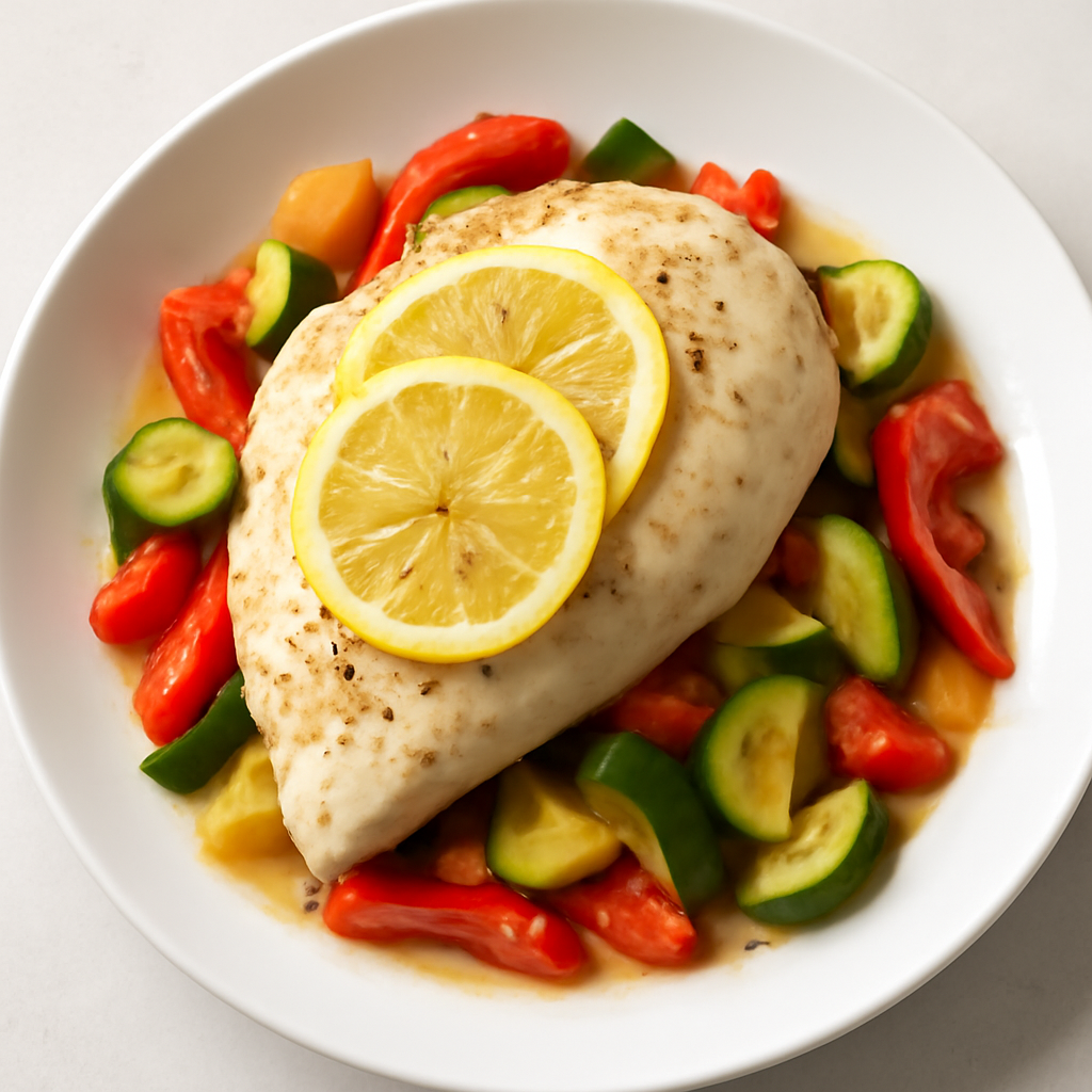 Lemon Pepper Poached Chicken