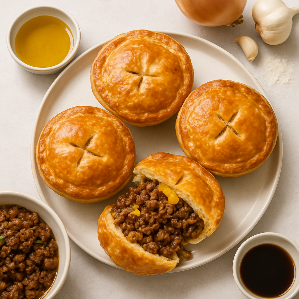 New Zealand-Style Beef Steak & Cheddar Cheese Pies